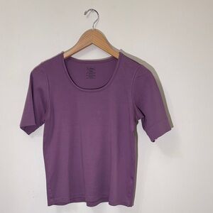 L.L. Bean Women's Short Sleeve Purple Tee